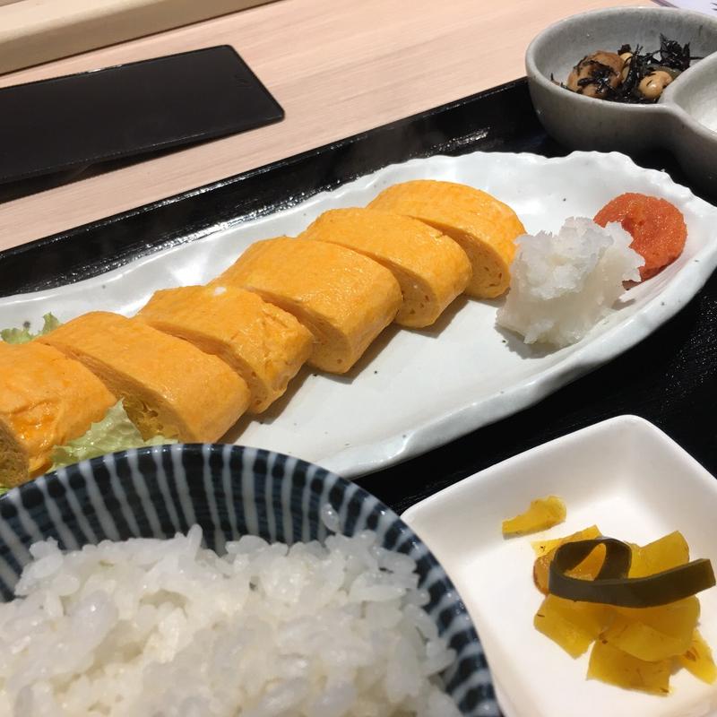 だし巻き玉子定食(肉と魚の鉄板酒場 かさ家)