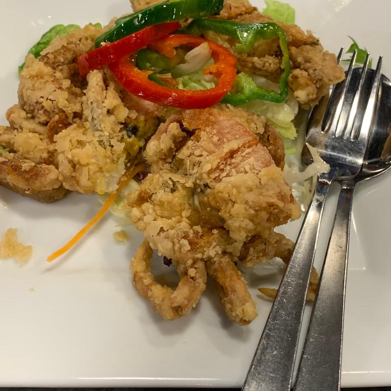 ソフトシェルクラブの唐揚げ(台湾点心劇場1968)