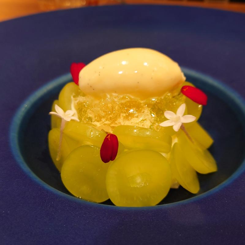 シャインマスカットと米のデザート(郡山フランス料理研究所 Recettes)