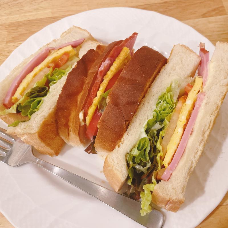 ミックスサンド 焼パン(ドリンク付)(ピーク ロースト コーヒー )