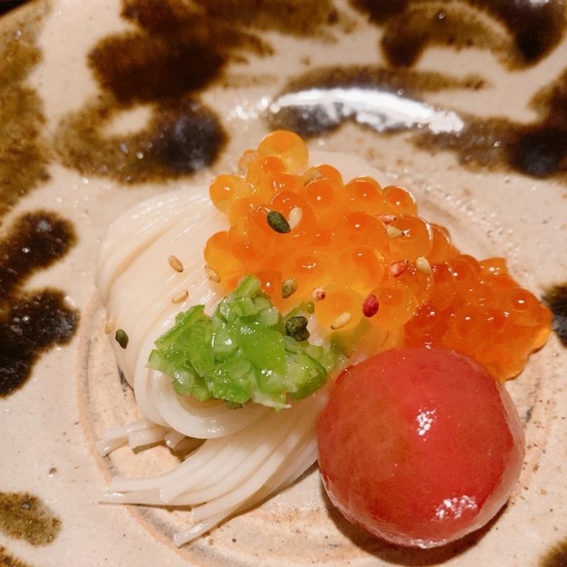 いくら素麺（茶懐石ランチ）(而今)