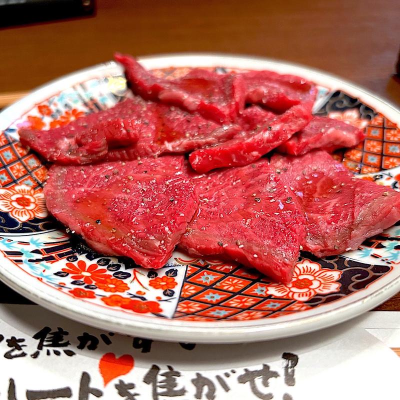 国産牛ランプのガリバタ焼き(炭火焼肉福わらひ)