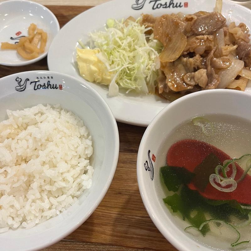 生姜焼き定食(中華東秀 田無店)