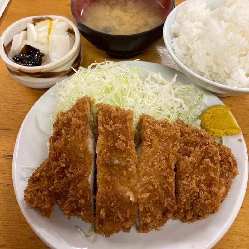 ロースかつ定食➕おしんこ(とんかつ いちかつ)