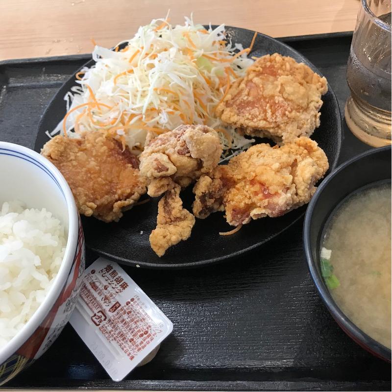 唐揚げ定食(吉野家 1号線草津店 )