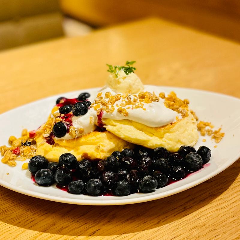 フレッシュブルーベリーパンケーキ(むさしの森珈琲 朝霞本町店)