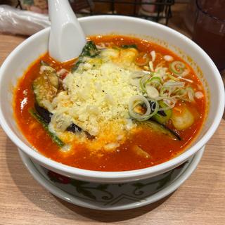 太陽のチーズ茄子ラーメン(太陽のトマト麺withチーズ 新宿ミロード店)