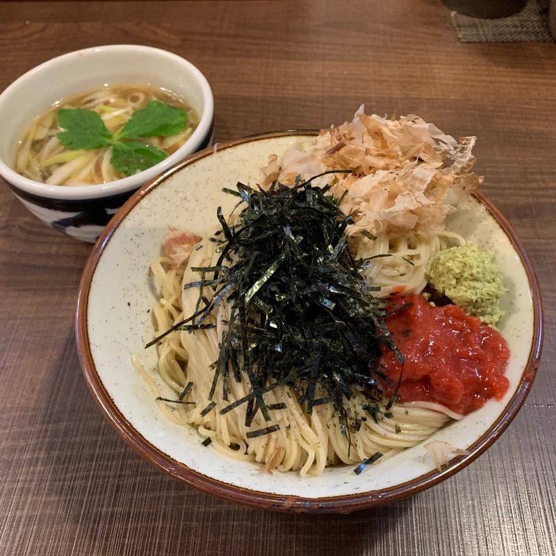 梅わさびつけ麺(自家製麺じゃじゃ。)