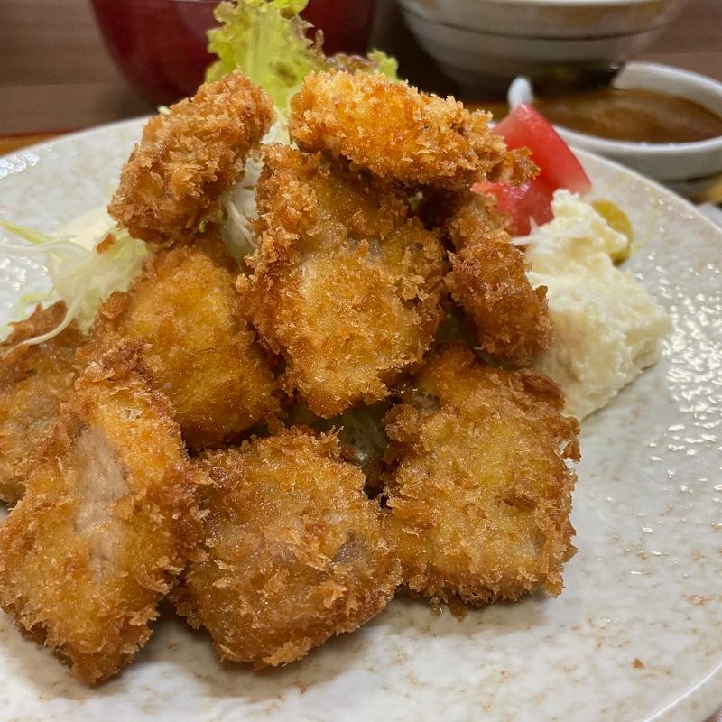 一口カツ定食(ポン酢付)(味のとんかつ 大富士)