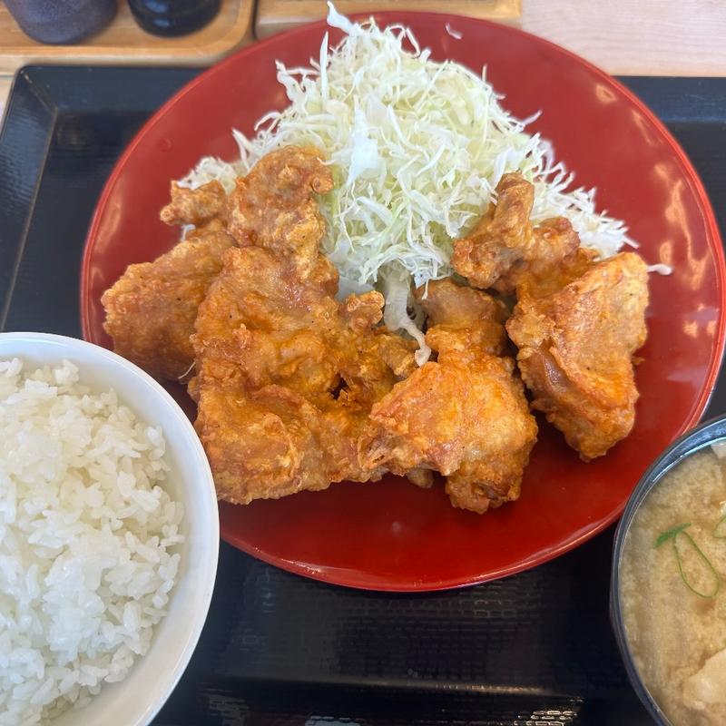 から揚げ定食 (豚汁)(かつや 相模原橋本店)
