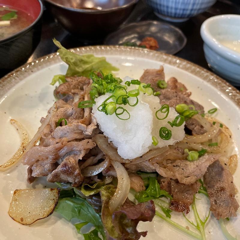 牛肉の焼きしゃぶ定食(鈴亭 （リンテイ）)