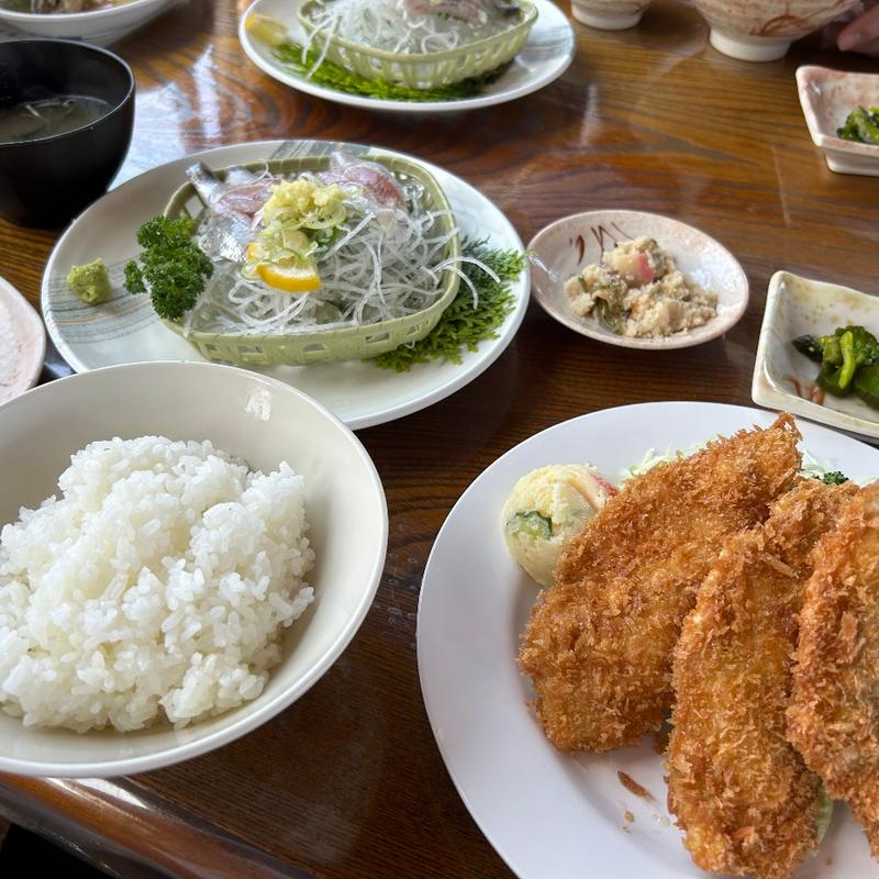 アジフライ定食(いさりび食堂 )
