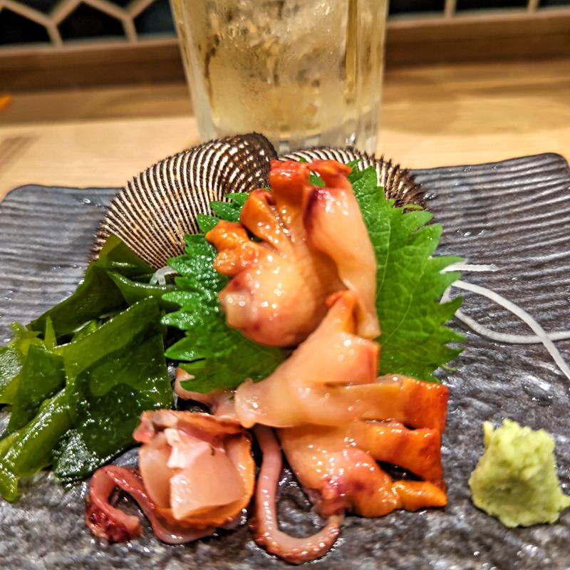 活き赤貝(貝 刺身専門店 しらはら 関内)