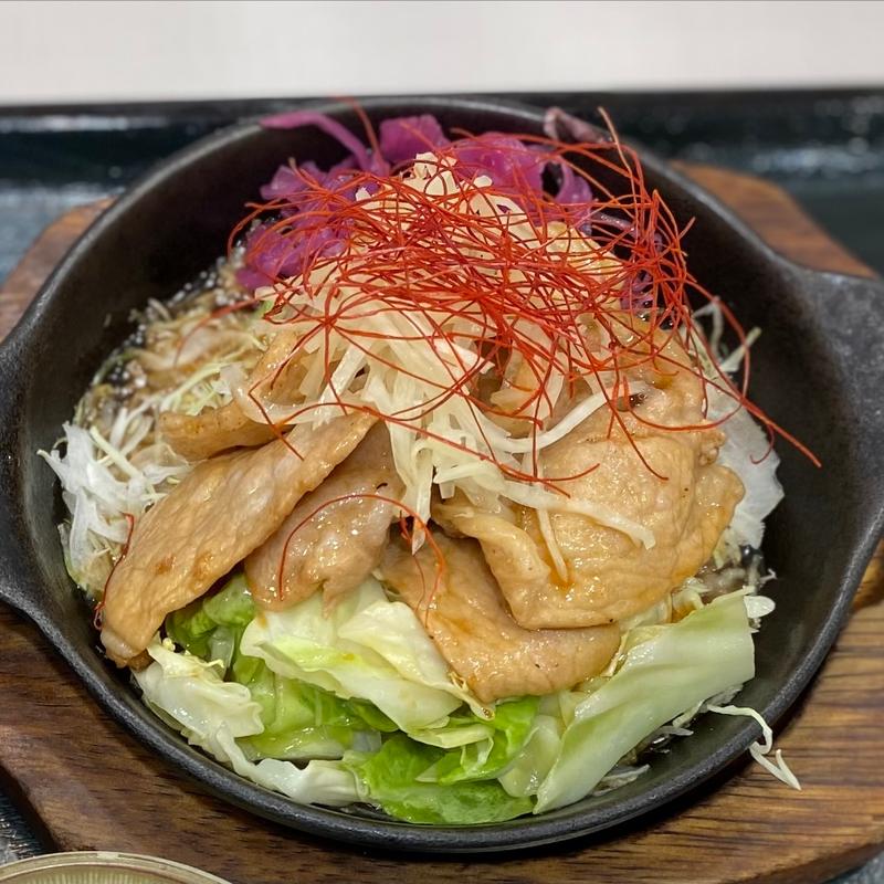 美稲豚ロース生姜焼き定食(伊勢津 （イセツ）)
