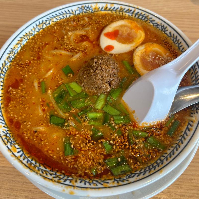 ゴマたっぷり白胡麻坦々麺(丸源ラーメン 大和郡山店)