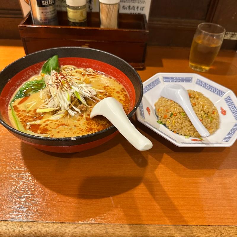 坦々麺半ちゃんセット(らーめん熊五郎 さんプラザ店 )