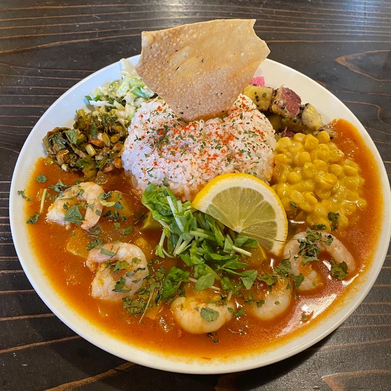 小エビとズッキーニのトムヤムクン(かくれ家スパイス食堂 咖喱家ゆるり)