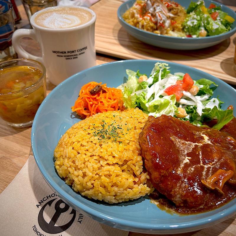 デミハンバーグプレート(マザーポートコーヒー エスパル仙台店)