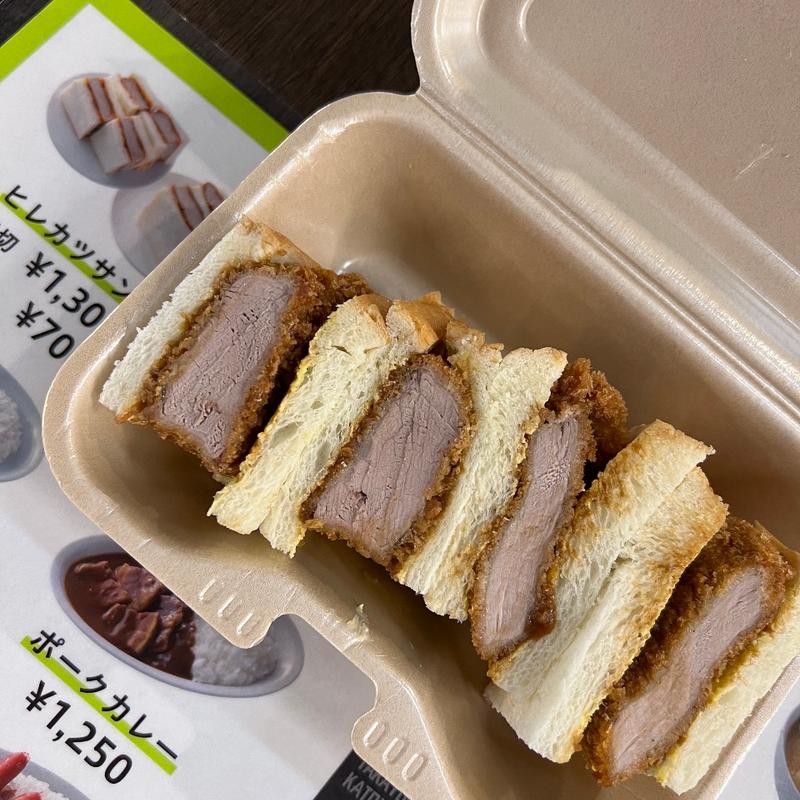 ひれかつサンド(ルスツ 羊蹄ぶた)