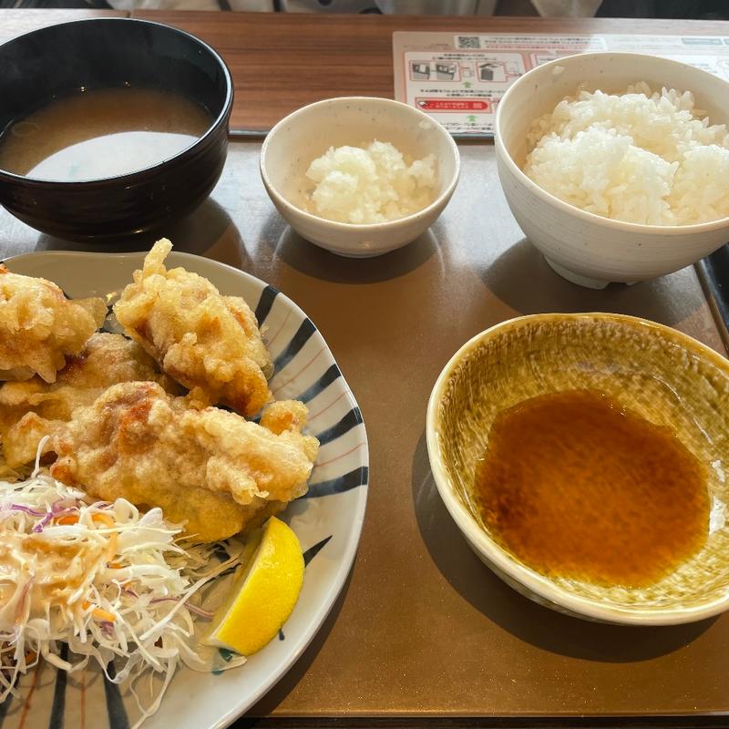 とり天定食(やよい軒 飯塚店)