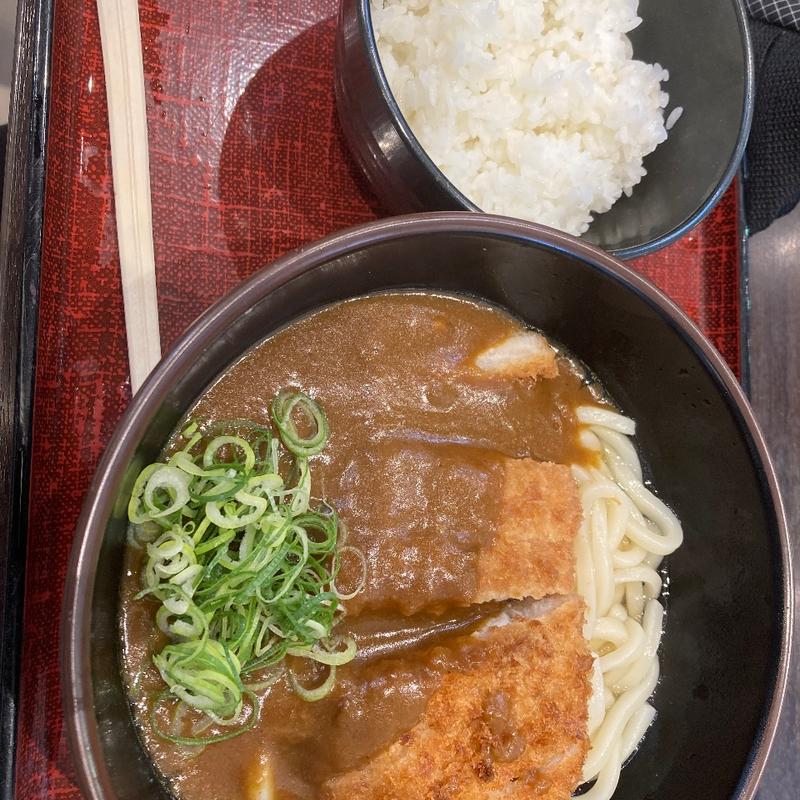 カツカレーうどんご飯セット(スナックコーナー 淡路SA下り)