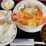 特大エビフライ定食