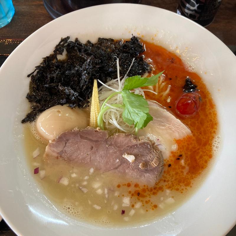 濃厚とりそば赤（全部のせ）(華久)