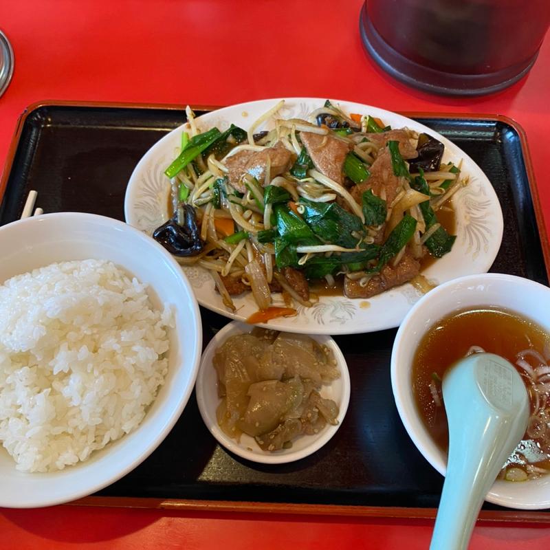 レバニラ定食(珍来 紙敷店)