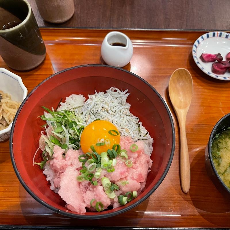 ネギトロとしらすの丼ぶり(博多もつ鍋 幸とりもつえん KITTE丸の内店)