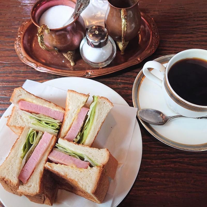 厚切りハムトーストセット(珈琲専科 ヨーロピアン)