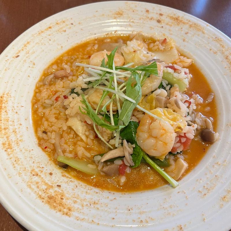 ぷりぷりエビのトムヤムリゾット(Risotteria.GAKU tre)