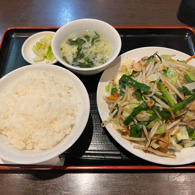 日替わり定食B肉ニラ炒め定食(龍驤)