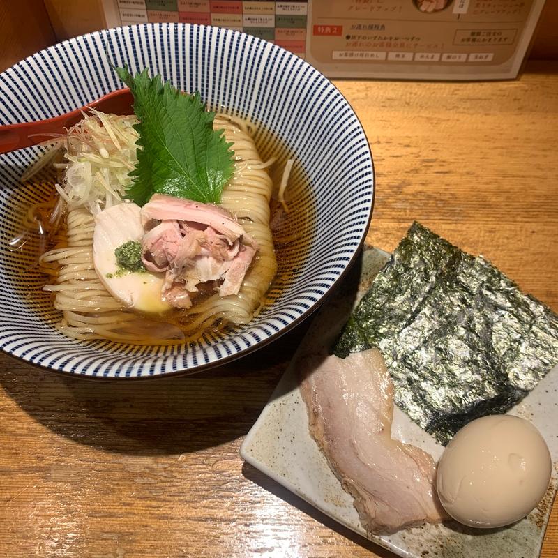 特製羅臼昆布と焼きあごの冷しとろみそば(焼きあご塩らー麺 たかはし )