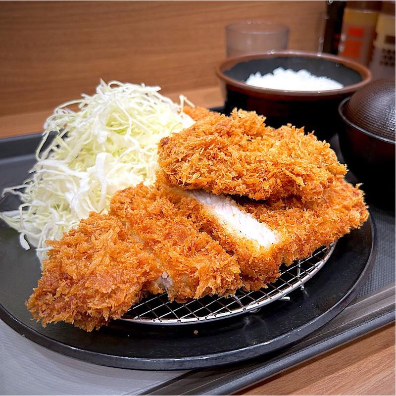 上ロースかつ＆ヒレかつ(2枚)定食(松のや 仙台中央店)