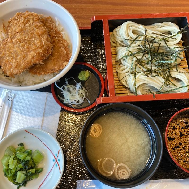 たれカツ丼へぎそばセット(新潟ふるさと村 )