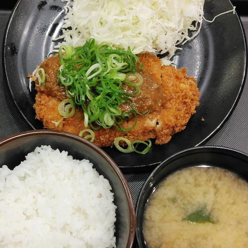 ネギ味噌チキンかつ定食(松のや 仙台中央店)