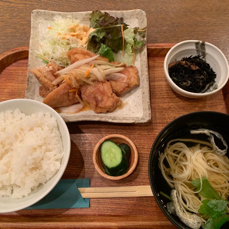 森林どり唐揚げ黒酢漬け定食(日本料理 田中 ひっつみ庵 仙台エスパル（ＳーＰＡＬ）店 )