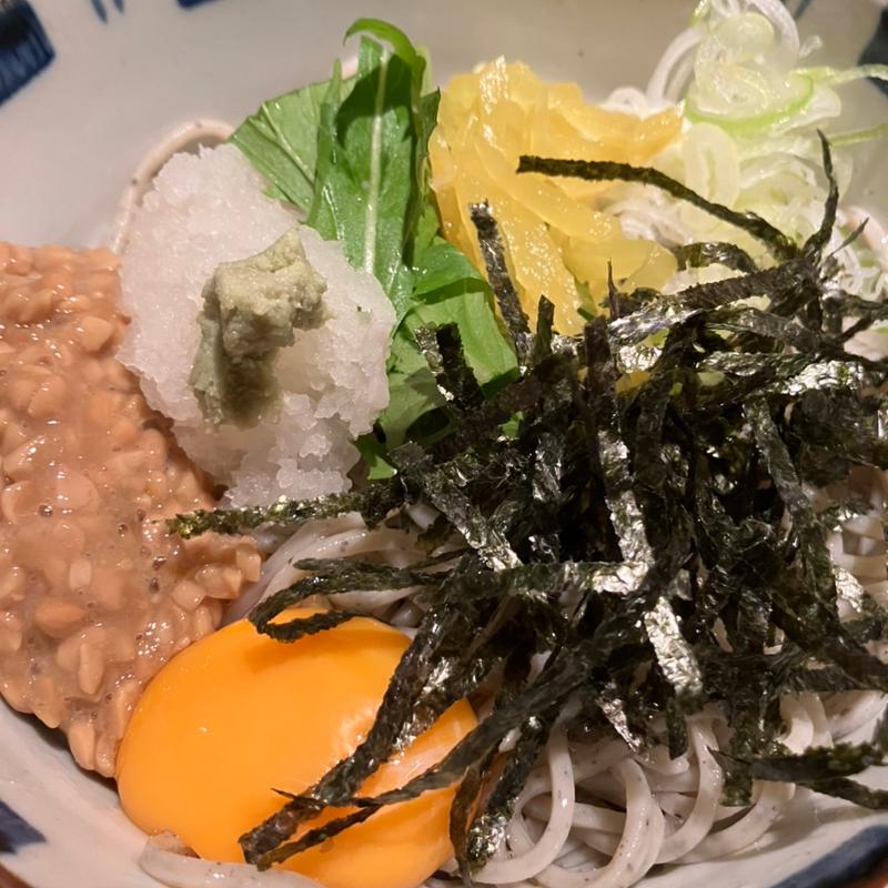 納豆そば(そばとお酒 八雲 地下街オーロラタウン店)