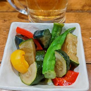 夏野菜の揚げ浸し(その日暮らし)