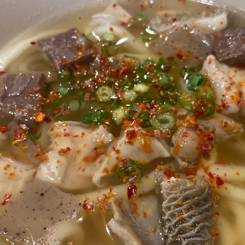 でんがくうどん(ホルモン天ぷら まめすけ)