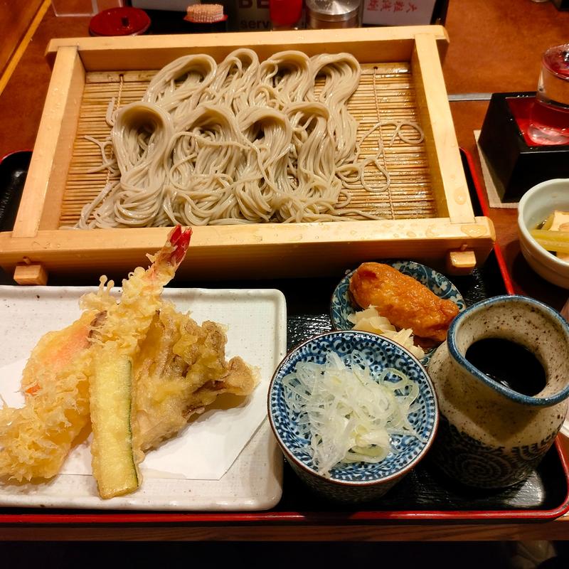 へぎそば天ぷらセット(越後へぎそば 桂屋)