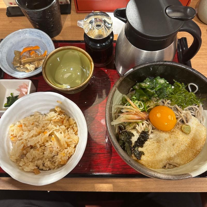 とろろとめかぶのネバトロそばセット(家族亭 LINKS UMEDA店)