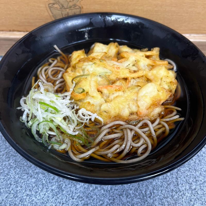 かき揚げ天そば(駅そば 道中そば 五反田)