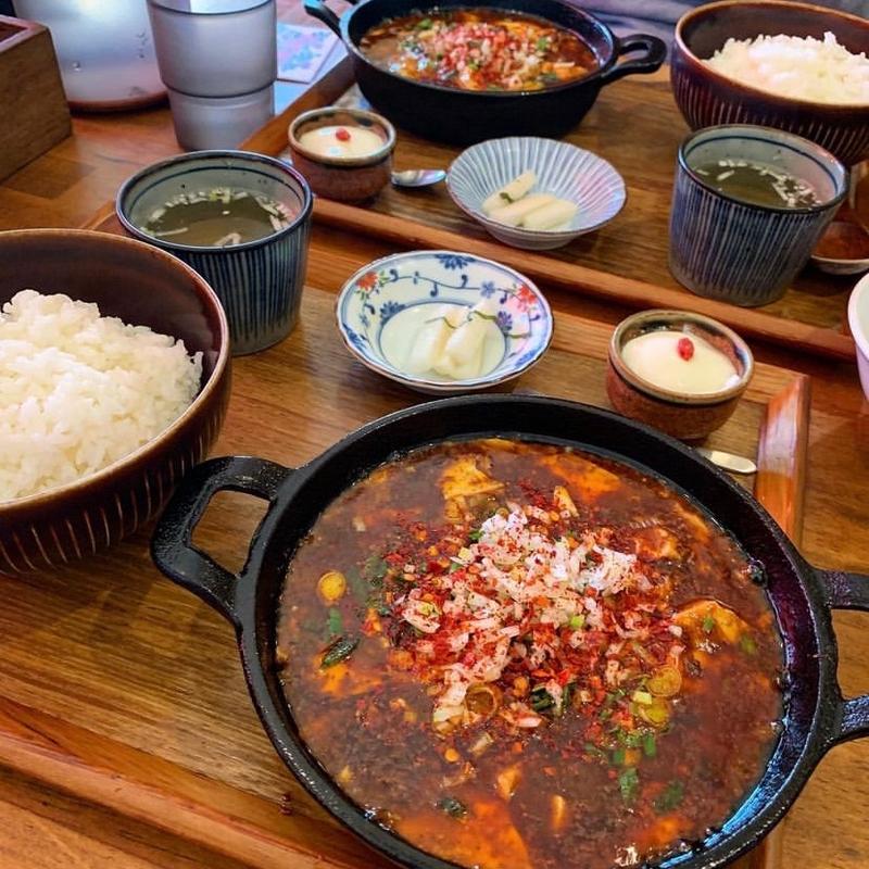 麻婆豆腐定食大盛り(かかん 本格麻婆豆腐 梶原店)