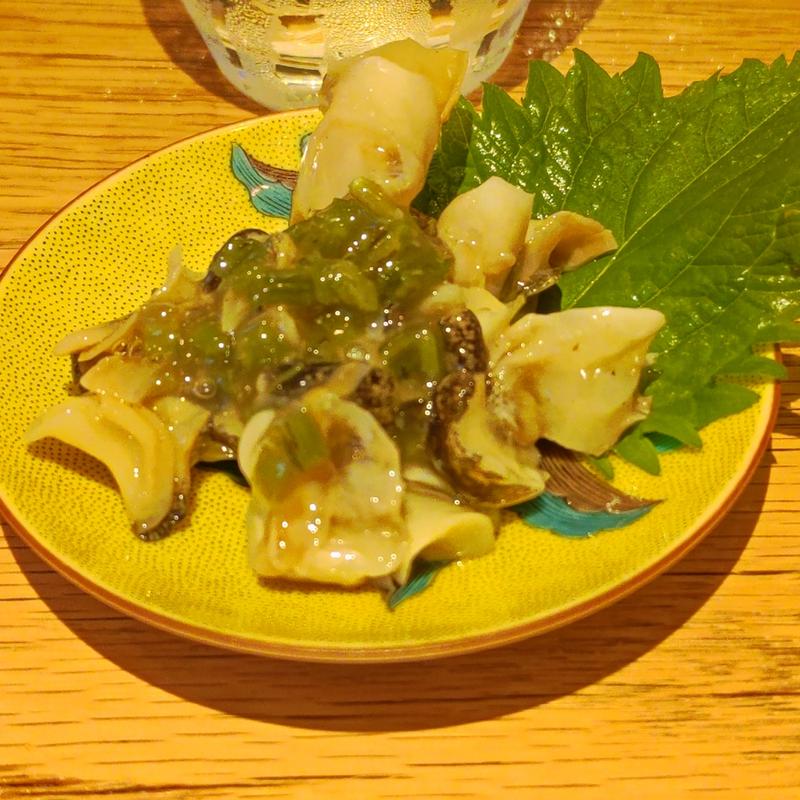 つぶ貝わさび(三崎まぐろ専門店 Tunaがる 横浜ドリームランド店)