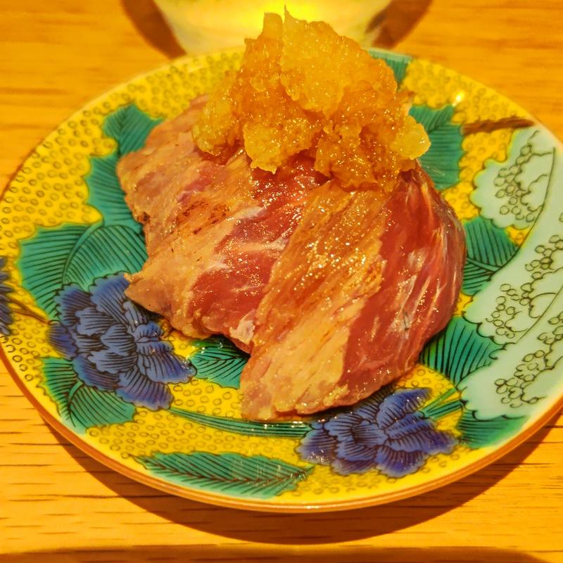 ほほ肉のたたき(三崎まぐろ専門店 Tunaがる 横浜ドリームランド店)