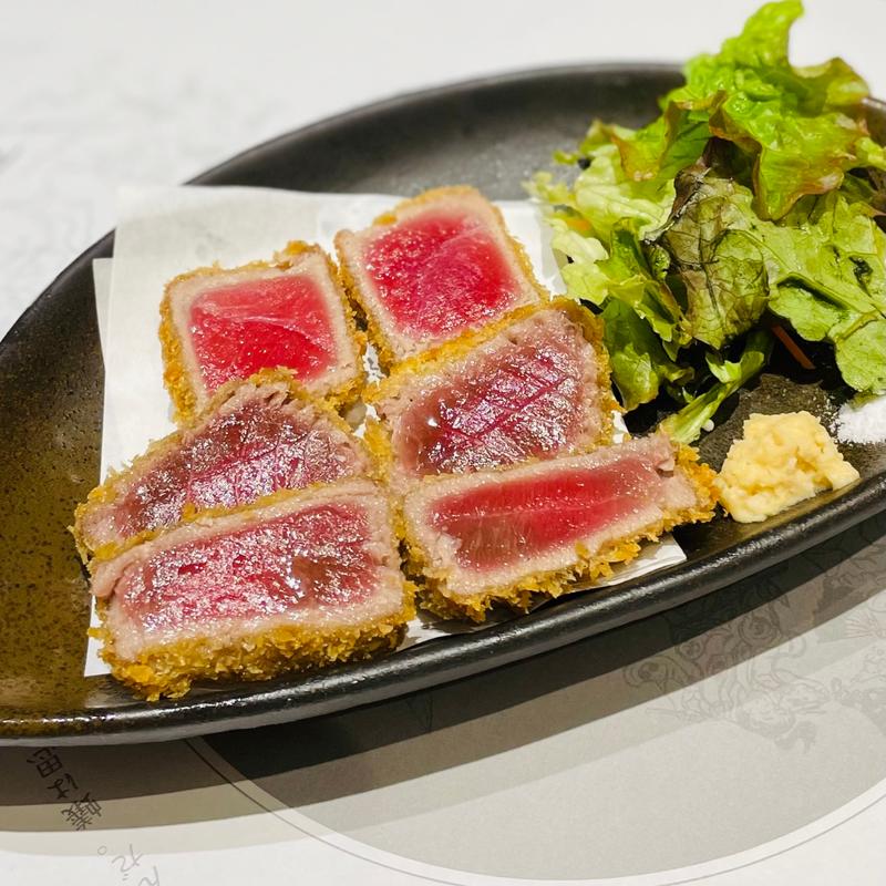 マグロかつ ホースラディッシュで(博多もつ鍋 蟻月 恵比寿)