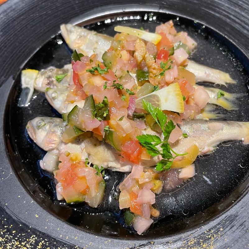 鮎のコンフィ(GLUCK)