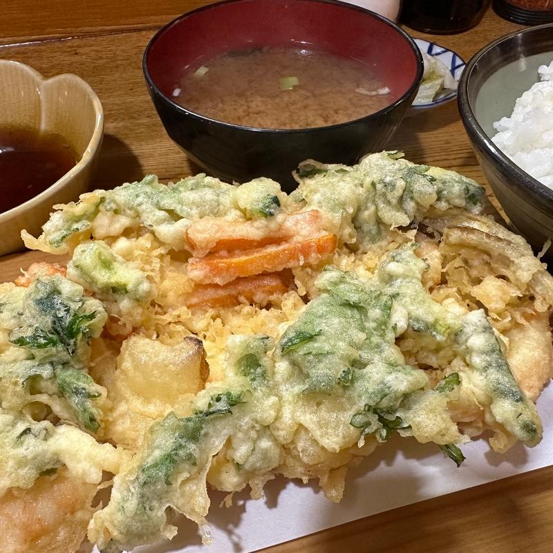 かき揚げ定食(天ぷら 住友)