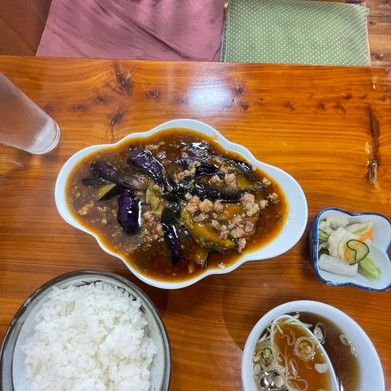 ナスマーボ定食(中華料理叙香園)